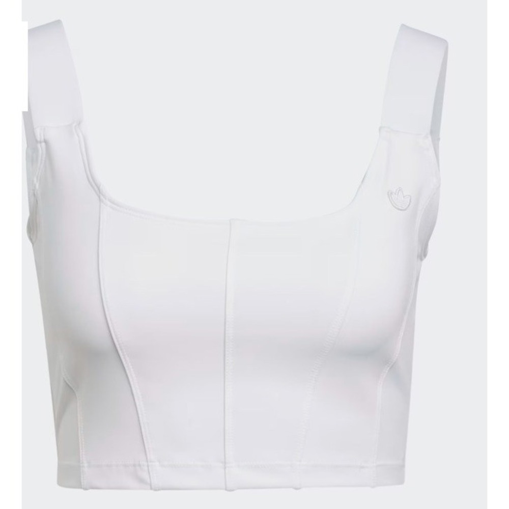 Adidas Originals Trefoil Corset Bra‎ Top Size Small White